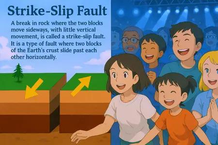 strike slip fault Simple Definition
