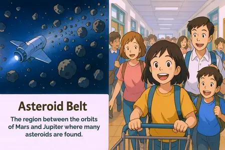 asteroid belt Simple Definition