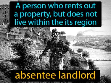 absentee landlord Simple Definition
