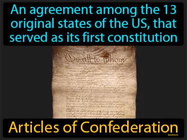 Articles of Confederation Simple Definition