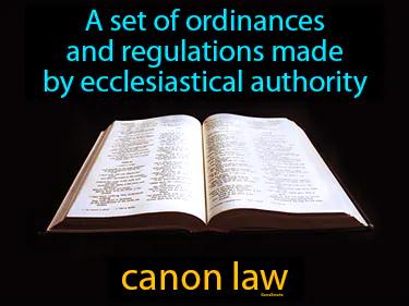 canon law Simple Definition