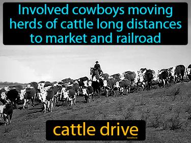cattle drive Simple Definition