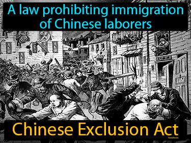 Chinese Exclusion Act Simple Definition