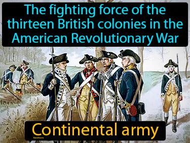 Continental army Simple Definition