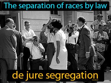 de jure segregation Simple Definition