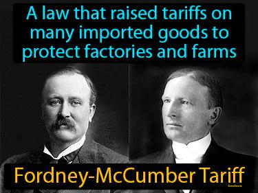Fordney-McCumber Tariff Simple Definition