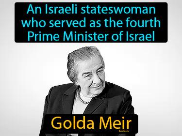 Golda Meir Simple Definition
