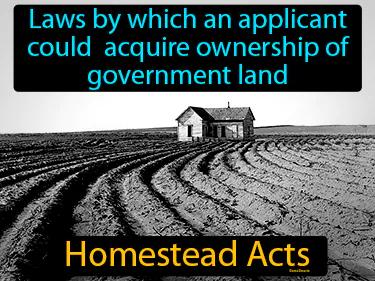 Homestead Acts Simple Definition