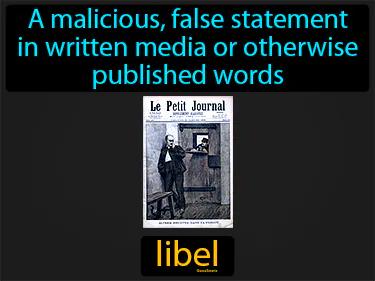 libel Simple Definition