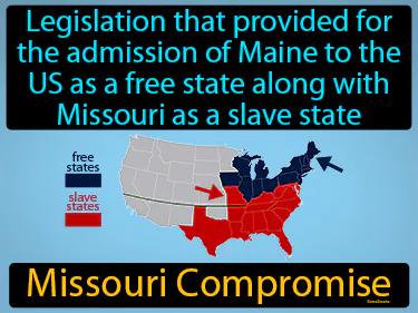 Missouri Compromise Simple Definition