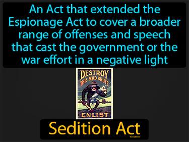 Sedition Act Simple Definition