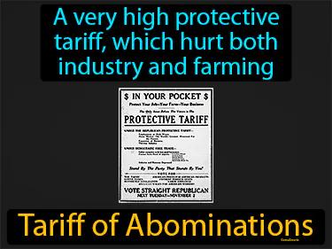 Tariff of Abominations Simple Definition