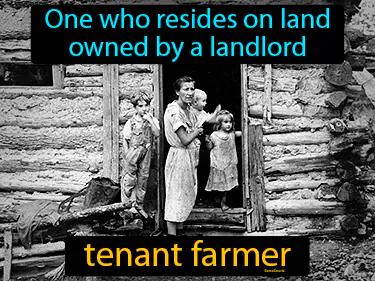tenant farmer Simple Definition