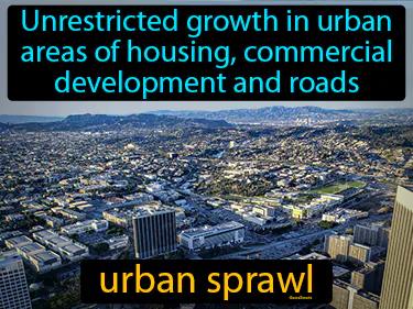 urban sprawl Simple Definition