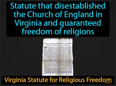Virginia Statute for Religious Freedom Simple Definition