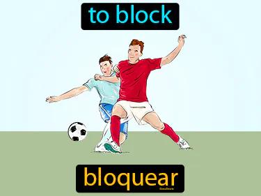 bloquear Simple Definition