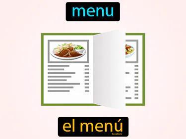 el menu Simple Definition