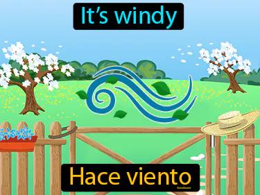 hace viento Simple Definition