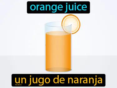 un jugo de naranja Simple Definition