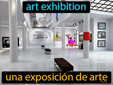 una exposicion de arte Simple Definition