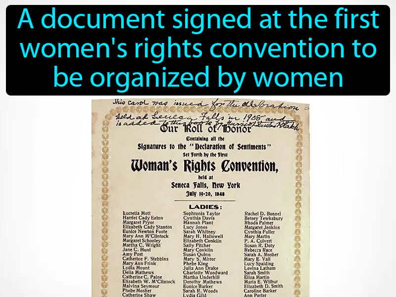 Declaration Of Sentiment Definition